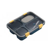 Portable Microwaveable Compartment Lunch Box With Cutlery - 3 Colours & 2 Designs