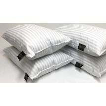 4 x Luxury Hollowfibre Hotel-Quality Stripe Pillows