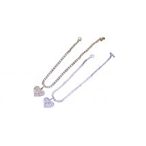 Love Heart Pendant Anklet Chain - 2 Colours
