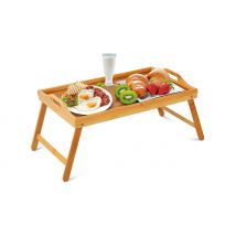 Bamboo Food Serving Tray with Handles