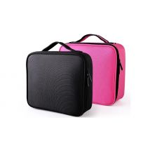 Travel Cosmetic Case with Brush Holder - 2 Colours!