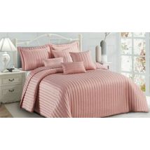 3-Piece Quilted Pom Pom Bedspread & Pillow Sham Set - 8 Colours, 4 Sizes