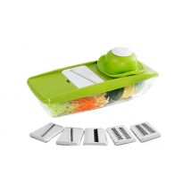 9-in-1 Mandolin Vegetable Slicer Container with 5 Cutting Heads