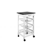 4 Tier Wooden Kitchen Trolley