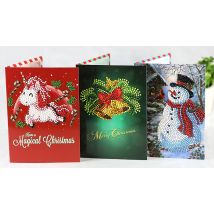 8-Pack of DIY Diamante Christmas Greeting Cards