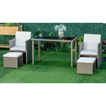 5-Piece Rattan Garden Furniture Set - 3 Colours