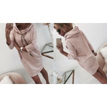 Hoodie Dress With Pocket - 4 Colours & 5 Sizes