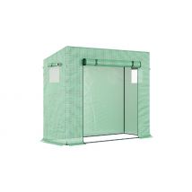 Walk-in Garden Greenhouse with Roll Up Door