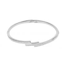 Triple Crystal Row Bangle with Gift Pouch