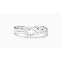 Knot-Tied Silver Sterling Plated Friendship Ring - 2 Colours