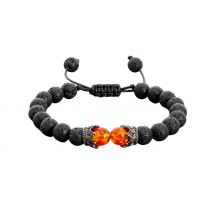 Black Lava Charm Bracelet