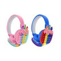 Pop It Bubble Wireless Unicorn Headphones - 2 Colours