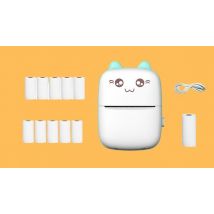 Portable Inkless Thermal Printer & Thermal Paper - 2 Colours