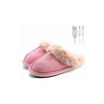 USB Heated Fluffy Faux Fur Slippers - 3 Colours!