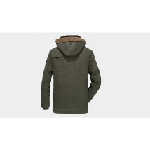 Men's Windproof Faux Fur Lined Parka Coat - 6 Sizes & 4 Colours