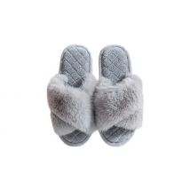 Cosy Cross Plush Slippers - 4 Colours & 3 Sizes