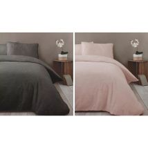 Sherpa Fleece Fur Duvet Cover Bedding Set - 4 Colours & 3 Sizes