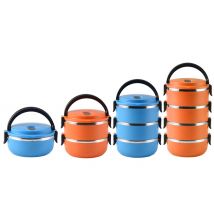 1, 2, 3 or 4-Layer Portable Thermal Insulated Food Container - 3 Colours