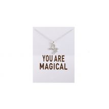 'You Are Magical' Unicorn Necklace Gift Card - Gold or Silver