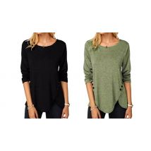 Women's Irregular Hem T-Shirt - 6 Colours, 5 Sizes!