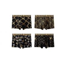 4-Pack of Men's Black & Gold Boxer Briefs - 3 Sizes!