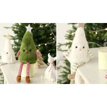 2-Piece Set of Plush Christmas Tree Decorations