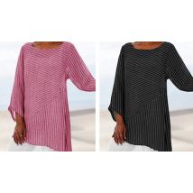 Summer Striped Asymmetric Blouse - 6 Sizes & Colours