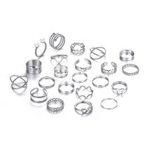 22-Piece Vintage-Style Ring Jewellery Set