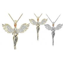 Swarovski Crystal Guardian Angel Necklace - 2 Colours