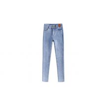 Fleece-Lined High Waist Skinny Blue Jeans - 4 Sizes