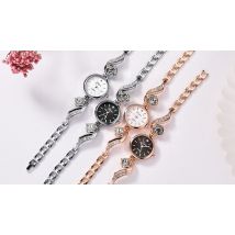 Women's Floral Gem Encrusted Chain Watch - 2 Metals & 2 Colours
