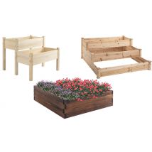 Outsunny Wooden Raised Bed Garden Planters - 3 Designs