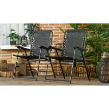 Outsunny 2-Piece Outdoor Folding Chair Set - 2 Colours