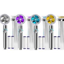 Rotating Turbocharged Filter Shower Head - 4 Colours
