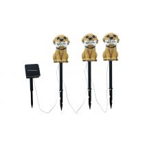 Solar-Powered Welcome Puppy Garden Lights - 1 or 3 Lights