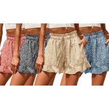 Little Flower Cotton Loose Shorts - 4 Colours & 5 Sizes