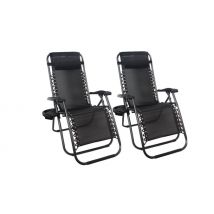 2-Pack Zero Gravity Reclining Sun Loungers