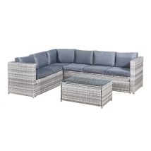 Acorn Rattan Corner Sofa with Coffee Table