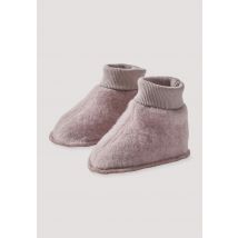 hessnatur Baby Wollfleece Schuhe aus Bio-Merinowolle - lila Größe 74/80
