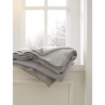 hessnatur Decke MALMÖ aus Bio-Baumwolle - grau Größe 150x180 cm