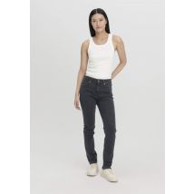 hessnatur Damen Jeans LINN High Rise Slim aus Bio-Denim - schwarz Größe 26/30