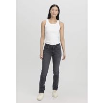 hessnatur Damen Jeans LEA Mid Rise Slim aus Bio-Denim - schwarz Größe 28/30