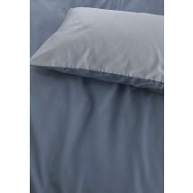 hessnatur Satin Wende Bettwäsche-Set aus Bio-Baumwolle - blau Größe 155x220+40x80 cm