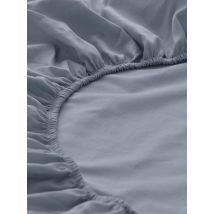 hessnatur Jersey Spannbettlaken aus Bio-Baumwolle - blau Größe 140-160x200 cm