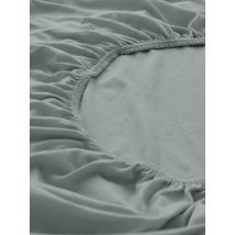 hessnatur Jersey Spannbettlaken aus Bio-Baumwolle - grün Größe 140-160x200 cm