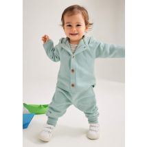 hessnatur Baby Softfleece Jacke Regular aus Bio-Baumwolle - grün Größe 62/68