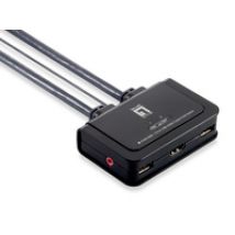LevelOne 2-Port-Kabel-KVM-Switch, HDMI, USB