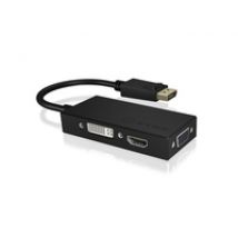 ICY BOX IB-AC1031 DisplayPort DVI-D + VGA (D-Sub) + HDMI Schwarz