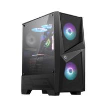 MSI MAG FORGE 100R Computer-Gehäuse Midi Tower Schwarz, Transparent