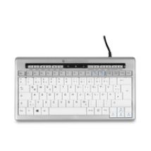 BakkerElkhuizen S-board 840 Tastatur Büro USB QWERTZ Deutsch Hellgrau, Weiß
